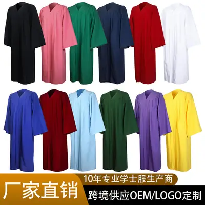 Red Bachelor's Gown Single Piece College Graduation Gown with Cap and Shawl
