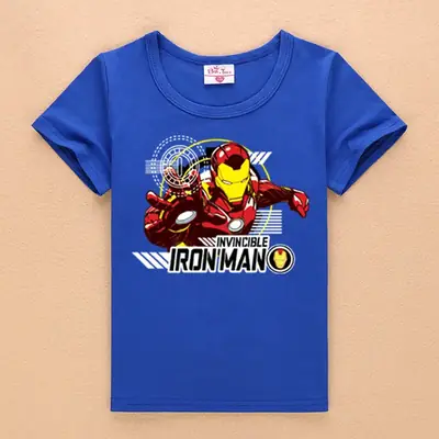 Iron Man Kids Red T-Shirt Short Sleeve Summer