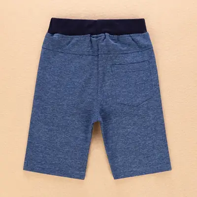 Children's Super Zombi Shorts Blue Cotton Casual Summer Pants