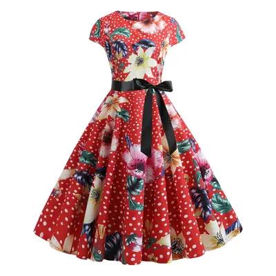 Note Print Waist Dress Blue Summer 2019