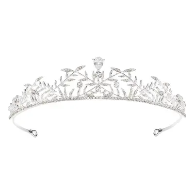 Zircon Leaf Crown Hairband for Weddings