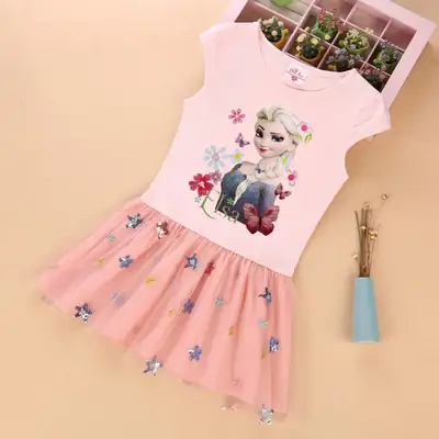 Frozen Princess Pink Skirt Dress for Girls