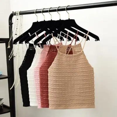 Beige Drawstring Slim Fit Camisole Women