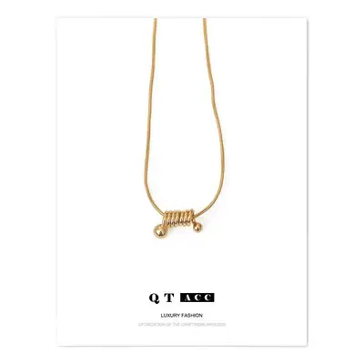 Minimalist Geometric Brass Gold Plated Necklace for Women