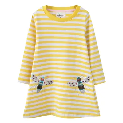 Girls Bunny Embroidered Dress Blue Summer