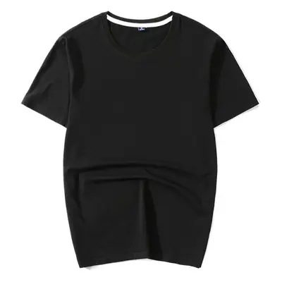 Large Size Men's Ice Cool Cotton T-Shirt Black