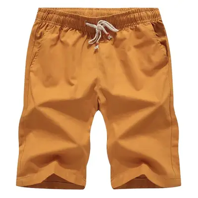 Men Cotton Casual Shorts Navy Blue Loose Fit
