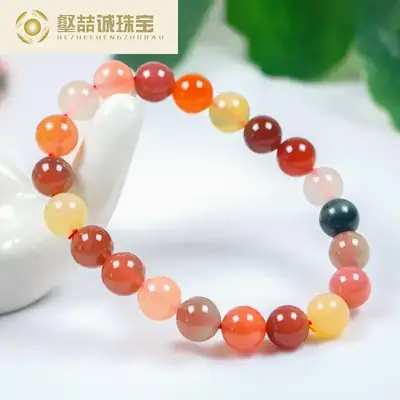 Natural Crystal Agate Bracelet Women Candy Color Single Ring