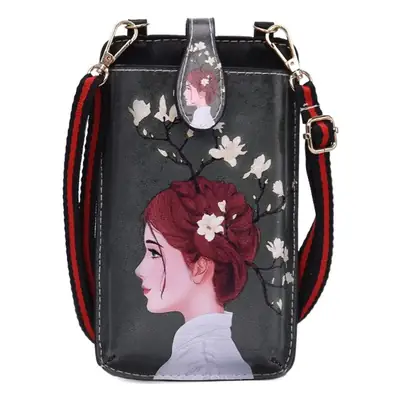 Retro Fox Print Crossbody Bag for Women