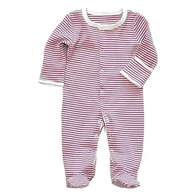 Baby Foot-Covering Cotton Jumpsuit with Hidden Button