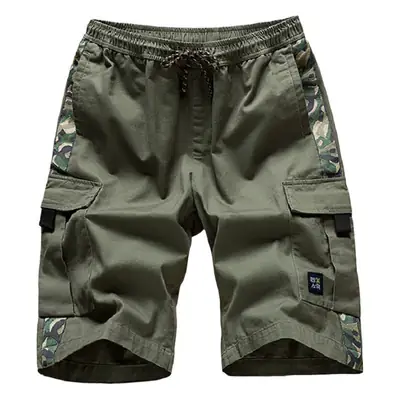 Men Camo Cargo Shorts Large Cotton Casual