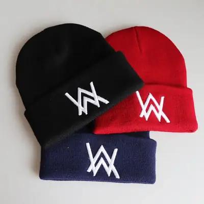 Red Winter Wool Hip Hop Embroidered Hat