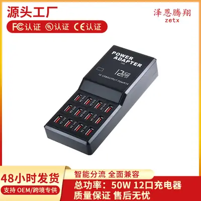 60W USB Fast Charger 12A 5V12A Vertical Travel Plug