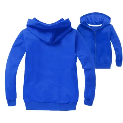 Children's Hooded Zipper Coat Grey 4 Colors