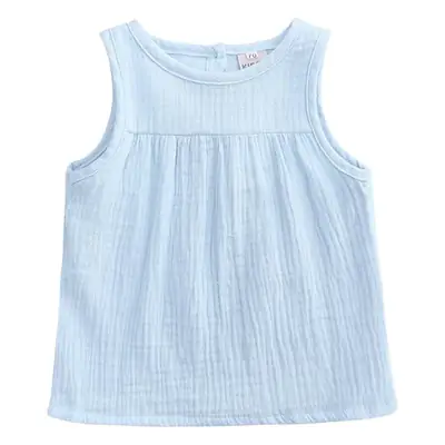 Multi Color Sleeveless Vest Tops for Girls Cotton Linen