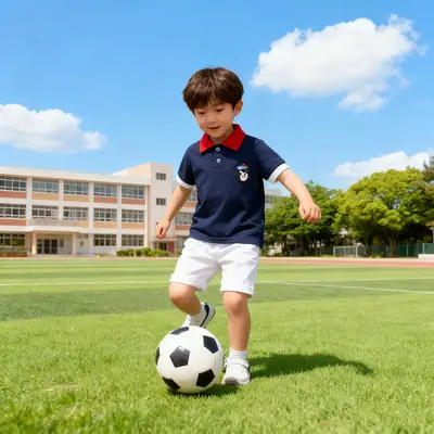 Boys Cotton Polo Shirt Shorts Set White Red Black