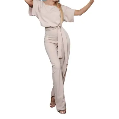 Red Lace-Up Button Women's 2019 Summer Jumpsuit