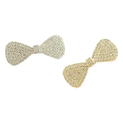 Korean Style Rhinestone Golden Bow Hairpin Top Clip