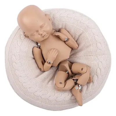 White Round Baby Photo Pillow for Small Sofa