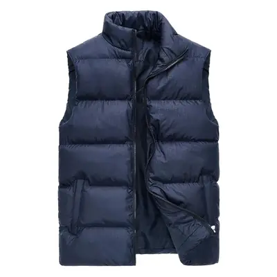 Men's Black K-Style Puffer Vest Winter Warm Waistcoat