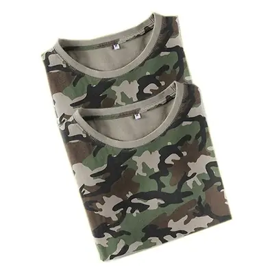 Men Camo Cotton Loose Fit T-Shirt Short Sleeve