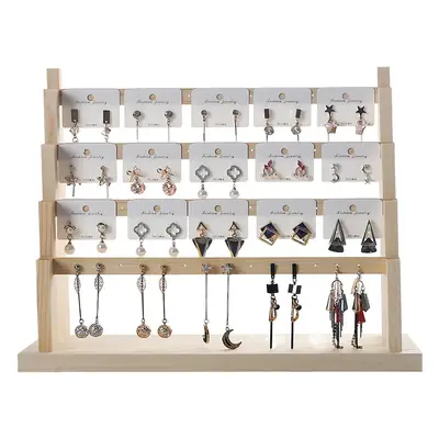 Wooden Multi-Level Earring & Necklace Rack