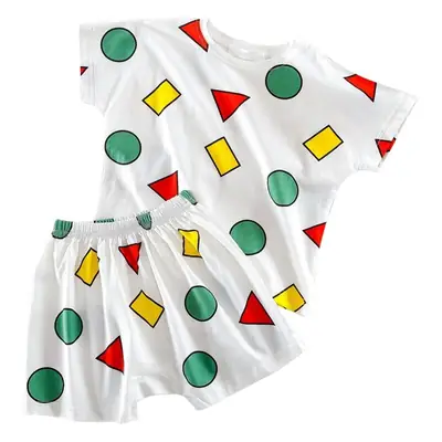 Black Adam Crayon Small New Pajamas Children's Summer Boys' and Girls' Short-sleeved Shorts Suit Family of Three