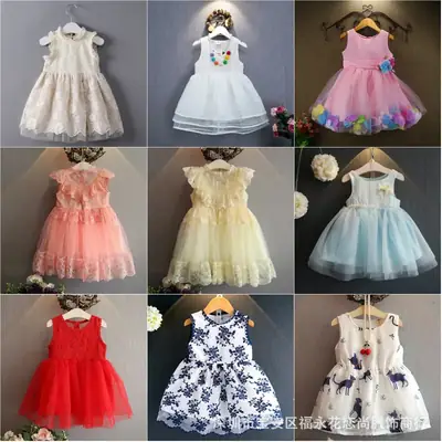 Girls Dress Summer 2025 New Colors Princess Dress