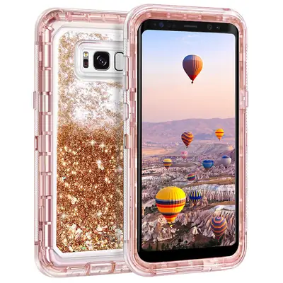 Samsung S10 Note 10 Plus Liquid Quicksand 3-Piece Case