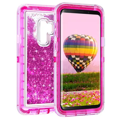 Samsung S9 Plus Phone Case Liquid Sand 3-in-1 Anti-Drop Protective Cover