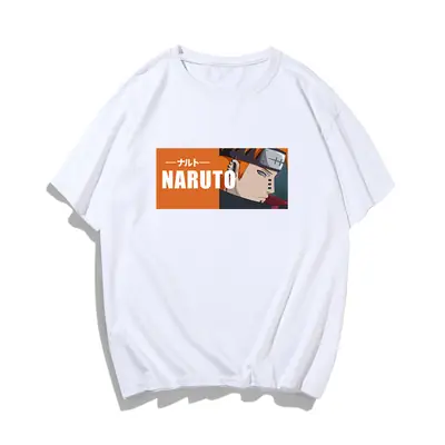 Naruto Anime Print Loose Fit T-Shirt Men Women Plus Size