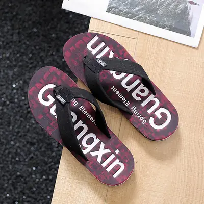 2024 New Style Flip-Flops Summer Men's Casual Fashion Trendy Bottom Beach Slippers Manufacturer Wholesale Flip-Flops