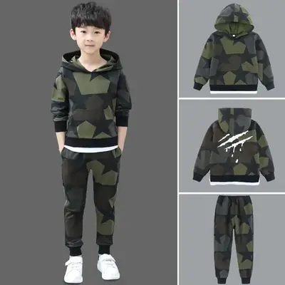 Kids Camouflage Hoodie Track Suit Medium to XL