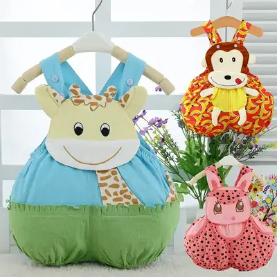 Cute Cartoon Baby's Blue Green Triangle Clothes