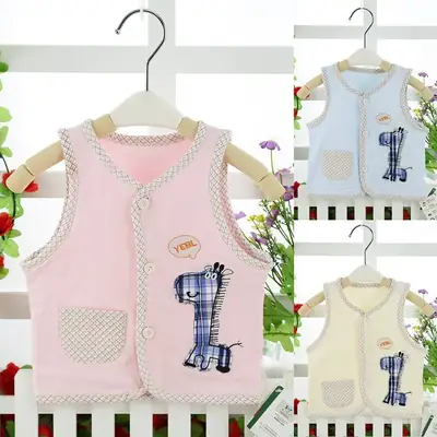 Newborn Waistcoat for Baby Boys Girls Double Layer Summer Spring Autumn