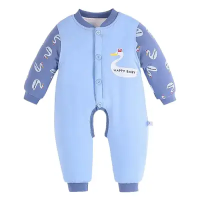 Baby Cotton Outfit Red Striped Warm Climbing Set