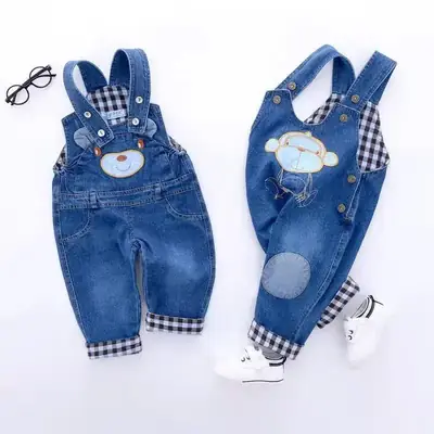 Baby Denim Pants with Rabbit Embroidery Spring & Autumn