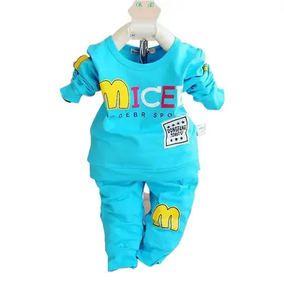 Newborn Baby 0-3Y Full Body Cartoon Suit Blue