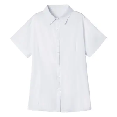 White Women's Short Sleeve Shirt Large Size