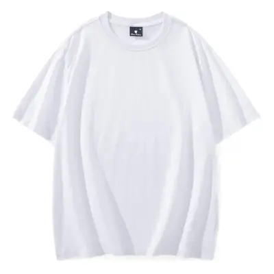 Light Blue Wash Cotton Round Neck T-Shirt for Men Women