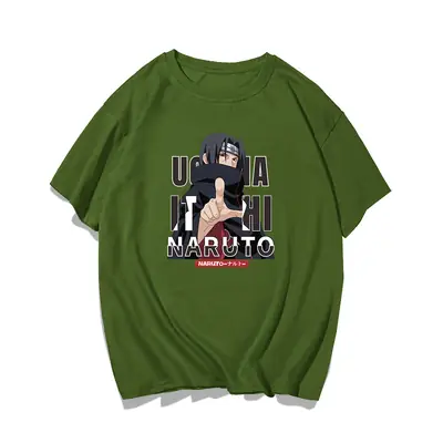 Men Summer Cartoon T-Shirt White Anime Design