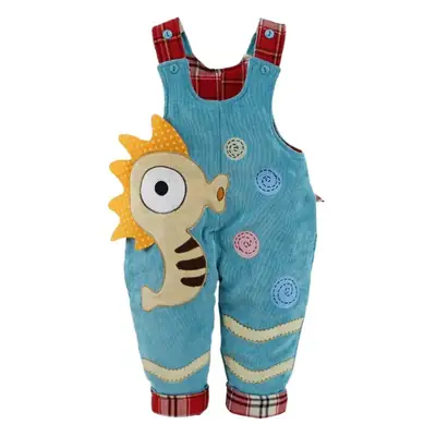 Baby Green Cotton Sling Pants Set with Cute Embroidery