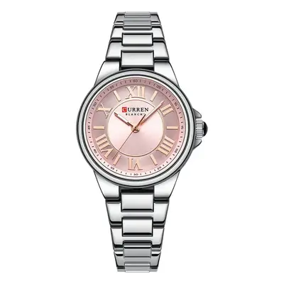 Women's Stainless Steel Quartz Watch with Rose Gold Dial