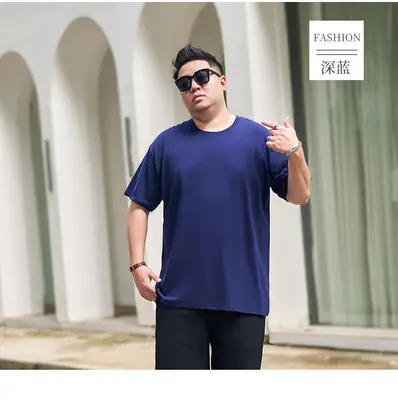 Men Navy Blue Fatty Fatty T-Shirt Large