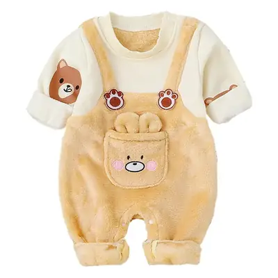 Baby Fleece Warm Jump Suit Pink Fleece Lined Newborn Outfit
