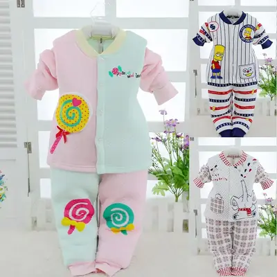 Children Thermal Underwear Set Pink Blue 3Yrs Spring Autumn