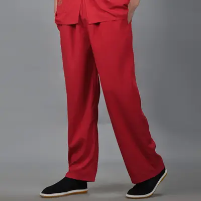 Men's Chinese-style Ruyi Pants Cream Loose Summer Wear