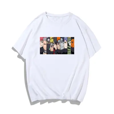 Naruto Cartoon T-Shirt Men Women Summer Pure Cotton
