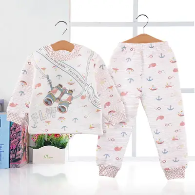 Children's Fleece Lined 3-Layer Warm Underwear Set