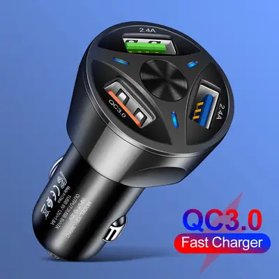 3 USB Fast Car Charger QC3.0 Multi Port